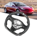 CON CALEFACCIÓN VOLANTE CON CUERO NAPPA CON FIBRAS DE CARBÓN PARA MODELU TESLA 3 