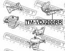 TM-VDJ200RR FEBEST TM-VDJ200RR BOLSA DEL MOTOR / SOPORTE 