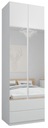 ЭММА ШКАФ 70 см + ВЕРХНИЙ + 2 ЗЕРКАЛА - БЕЛЫЙ