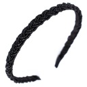 ОБОДКА ДЛЯ ВОЛОС, черная, УЗКАЯ ПЛИТКА, элегантная