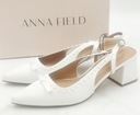 Sandały ślubne na obcasie satynowe białe ANNA FIELD R.42 AN64F
