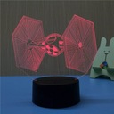 3D светодиодный ночник с гравировкой «Истребитель Звездных войн»