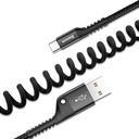 BASEUS VÝKONNÝ KÁBEL PRUŽINA USB NA USB-C TYP-C KÁBEL OPLOTENIE 2A 1m Konštrukcia pletená