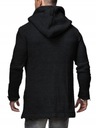 Prehoz Teplý sveter Kardigan s kapucňou Mikina Dominujúca farba čierna
