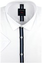 Мужская элегантная деловая рубашка к костюму, однотонная белая со складкой N677