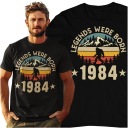 ФУТБОЛКА НА 40-ЛЕТИЕ РОЖДЕНИЯ, МУЖСКОЙ ПОДАРОК ​​НА ДЕНЬ РОЖДЕНИЯ, ДЕНЬ РОЖДЕНИЯ 1984 ГОДА - L