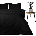 Комплект постельного белья черный гладкий из микрофибры 150X200CM