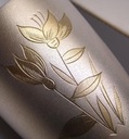 Набор серебряных бокалов (6 шт.) - гравированные золотые цветы