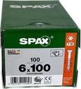 Шурупы универсальные 6 x 100мм SPAX WIROX BIT T-30 конус 100шт.