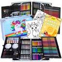 ХУДОЖЕСТВЕННЫЙ НАБОР ДЛЯ РИСОВАНИЯ И РИСОВАНИЯ ДЛЯ ДЕТЕЙ ЧЕМОДАН В БЕСПЛАТНЫЙ ПОДАРОК