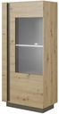 ARCO 72 низкий шкаф-витрина, дуб ремесленный + графит