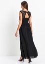 DŁUGA Z KORONKĄ 40 1G4F03 BONPRIX SUKIENKA CZARNA