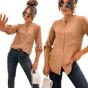 DAMSKA ELEGANCKA BLUZKA KOSZULA LUŹNA OZDOBNE GUZIKI PL PROD CAPPUCCINO XL