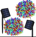 LAMPKI SOLARNE ZEWNĘTRZNE 100 LED WIELOKOLOROWE 12M