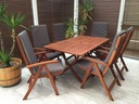 Sada záhradného nábytku komplet so stoličkami 6 os nábytok z eukalyptového dreva Hlavný materiál drevo