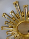 Zlaté zrkadlo VINTAGE slnko - lúče - kruh Výška produktu 85 cm