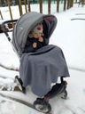 ОДЕЯЛО SOFTSHELL для коляски, пляжное, ВОДОНЕПРОНИЦАЕМОЕ ОДЕЯЛО, серое 110х90