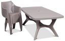 Мебель стол и стулья Baltimore Dante 8+1 Пластиковая садовая мебель для террасы