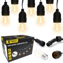 Гирлянда уличного садового светильника, 20 м, 20 светодиодных садовых ламп.