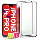 Комплект из 2 закаленных стекол для iPhone 14 PRO, полное защитное покрытие 5D 9H