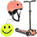 SCOOTANDRIDE Peach HULAJNOGA Highwaykick 5 + KASK LED S-M 5L+ Odblask