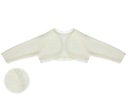 ECRI ecru BOLERKO sweterek z koronką 74cm CHRZEST Kod producenta 84846359075