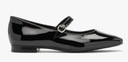 Ryłko A1NG1_Q_ _4NP черные лакированные балетки с декоративной застежкой, размер 37