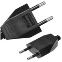 ВИЛКА ПЛОСКАЯ 230В ПРЯМАЯ ЧЕРНАЯ ВИТАЯ, РАЗБОРНАЯ