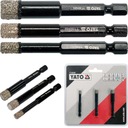 DIAMENTOWE WIERTŁA DO GRESU CERAMIKI ZESTAW 3 SZT