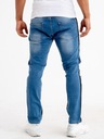Pánske džínsové šortky utierané zámky DIERY JEDNODUCHÁ MODRÁ Modrá 32 Model UrbanCity, Jeans