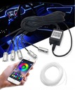 CABLE DE FIBRA ÓPTICA AMBIENT LIGHT DIODO LUMINOSO LED RGB ILUMINACIÓN INTERIOR AUTO 6M APLIKACJA 