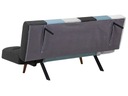 Sofa kanapa rozkładana szaro-niebieska Wysokość mebla 86 cm