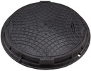 КРЫШКА ЛЮКА ДЛЯ Септика, КРЫШКА Ø600/750 A15 Eco Black, Запираемая