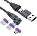 МАГНИТНЫЙ КАБЕЛЬ 1,8 М БЫСТРАЯ ЗАРЯДКА 240 Вт 5 А USB C PD