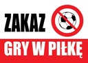 Табличка ПВХ 20х30см Игра с мячом запрещена