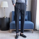 Módna kvalita Pánske oblekové nohavice Slim Fit nohavice M