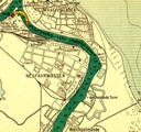 Старый план гданьского порта Вестерплатте, 1930 г., 50х20см.