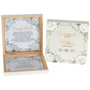 PUDEŁKO DREWNIANE ZAPROSZENIE PROŚBA DLA RODZICÓW NA ŚLUB WESELE BIAŁE Z2
