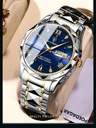 Luxusné pánske vodotesné svetelné kremenné hodinky z nerezovej ocele Druh remienka Reťaz