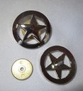 Значок STAR, никелированный значок, 29 мм, винтовая шпилька