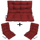 Мебельные подушки из РОТАНА 120х60х50 комплект 2+1 бордовый
