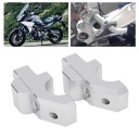 YAMAHA TRACER 900/GT HANDLEBAR RISER CLAMP 2ШТ CNC СТОП АЛЮМІНІЙ СРІБНИЙ  фото 6
