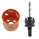 БИМЕТАЛЛИЧНАЯ КОРОНОЧНАЯ ПИЛА 48 ММ + ДЕРЖАТЕЛЬ ДЛЯ БИМЕТАЛЛИЧЕСКИХ КОРОНОЧНЫХ ПИЛОВ 32-200 ММ