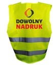 KAMIZELKA ODBLASKOWA SIATKA Z NADRUKIEM TYŁ XXL