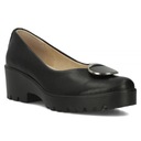 FILIPPO Женские кожаные туфли на платформе Черные туфли-лодочки без шнуровки 36