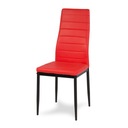 КЛАСИК Стул, экокожа, красный, ножки черные 704ТН