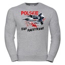 08-OKI Militaria Pánska mikina cez hlavu Poľské Vzdušné sily Značka Russell Athletic