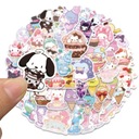 Мультяшная наклейка Sanrio с мороженым, тканевая наклейка на чехол для телефона