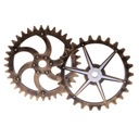 2X деревянное колесо с шестерней в стиле стимпанк
