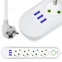 РАЗЪЕМ ПИТАНИЯ 4 РОЗЕТКИ + 3 УДЛИНИТЕЛЯ USB 3М
